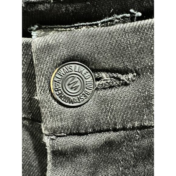 Mother The Looker Destroyed Ride Straight Ankle Black Jeans Women's Size 25 - Picture 4 of 7